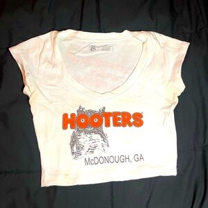 Hooters Vintage Official Uniform White Crop Top- XS‎